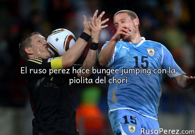 El ruso perez hace bungee jumping con la piolita del chori