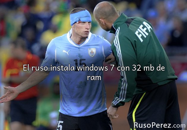 El ruso instala windows 7 con 32 mb de ram