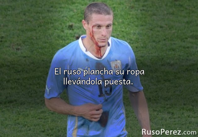 El ruso plancha su ropa llevándola puesta. 