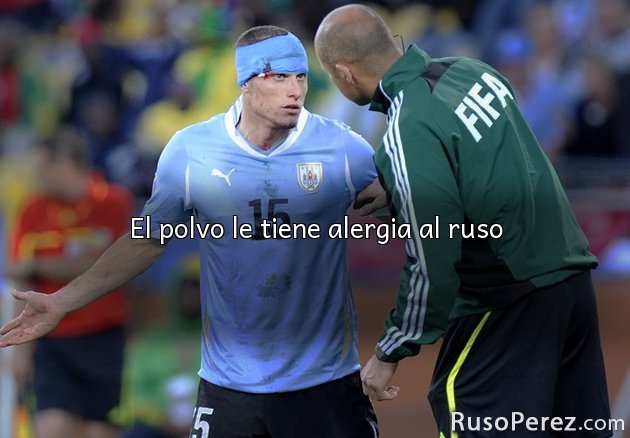 El polvo le tiene alergia al ruso