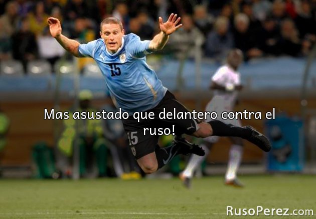 Mas asustado que delantero contra el ruso!