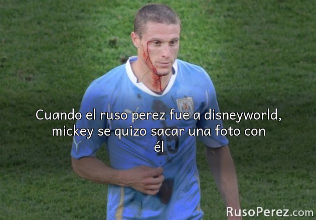 Cuando el ruso perez fue a disneyworld, mickey se quizo sacar una foto con él