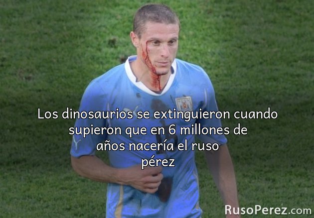 Los dinosaurios se extinguieron cuando supieron que en 6 millones de años nacería el ruso pérez