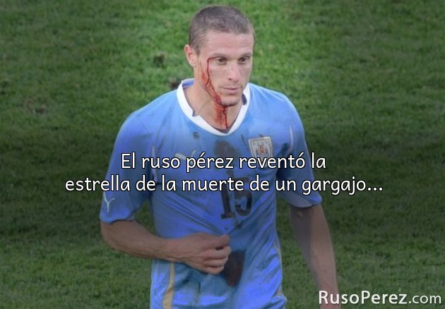 El ruso pérez reventó la estrella de la muerte de un gargajo...