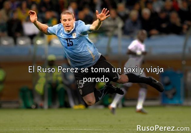 El Ruso Perez se toma un taxi y viaja parado